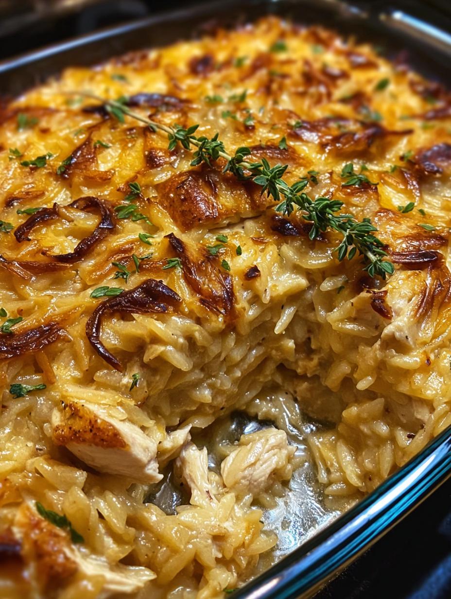 French Onion Chicken Orzo