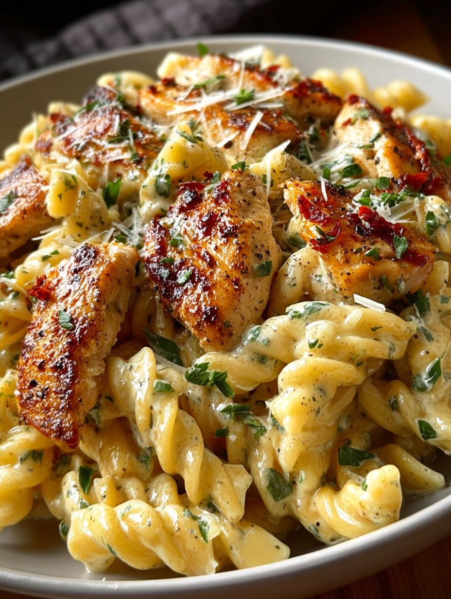 Garlic Parmesan Chicken Pasta