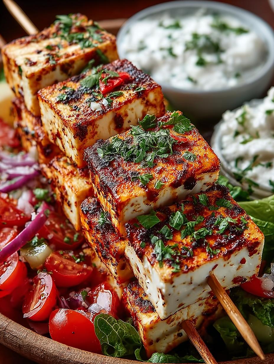 Greek Style Tofu Souvlaki