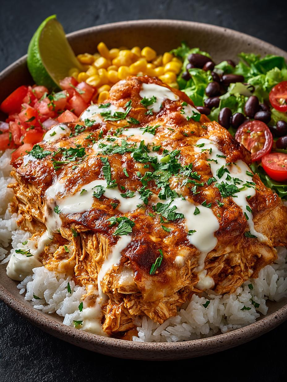 High Protein Chicken Enchilada Bowls with 39g Protein - High Protein Chicken Enchilada - main visual representation