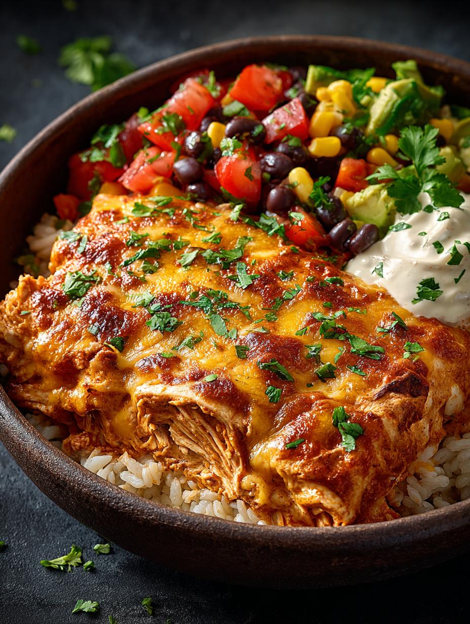 High Protein Chicken Enchilada Bowls with 39g Protein - High Protein Chicken Enchilada - additional detail