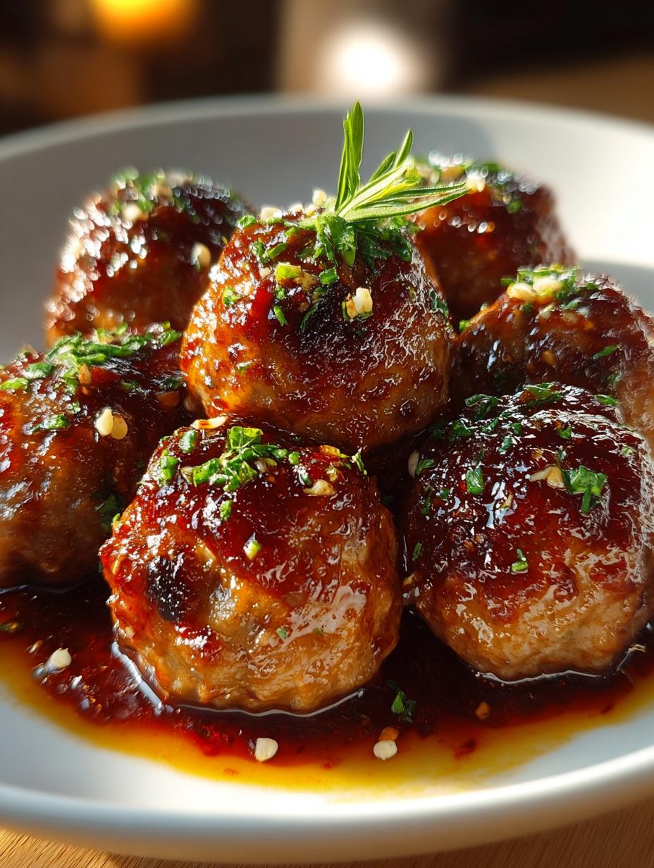 Holiday Honey Garlic Meatballs