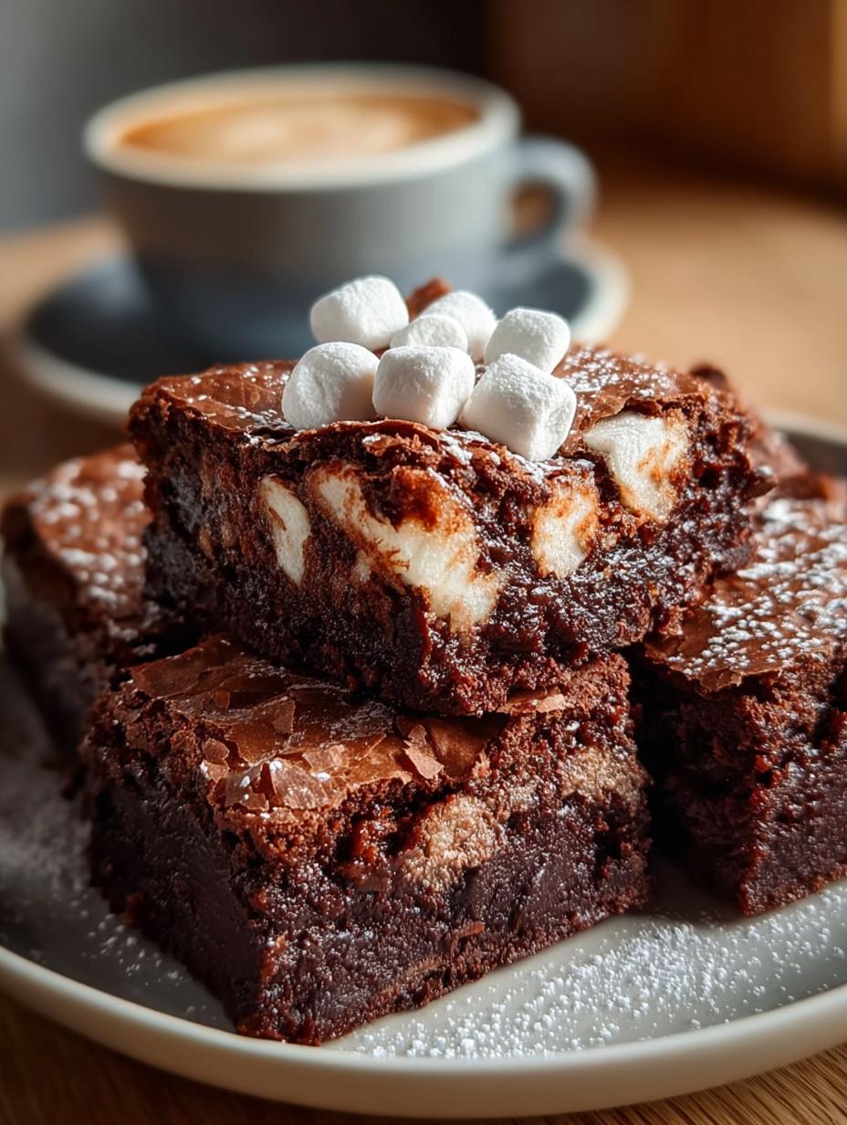 Hot Chocolate Brownies: 1 Decadent Chocolate Dessert - Hot Chocolate Brownies - additional detail