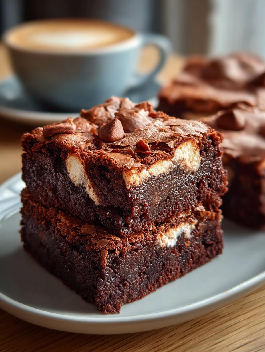 Hot Chocolate Brownies: 1 Decadent Chocolate Dessert - Hot Chocolate Brownies - additional detail