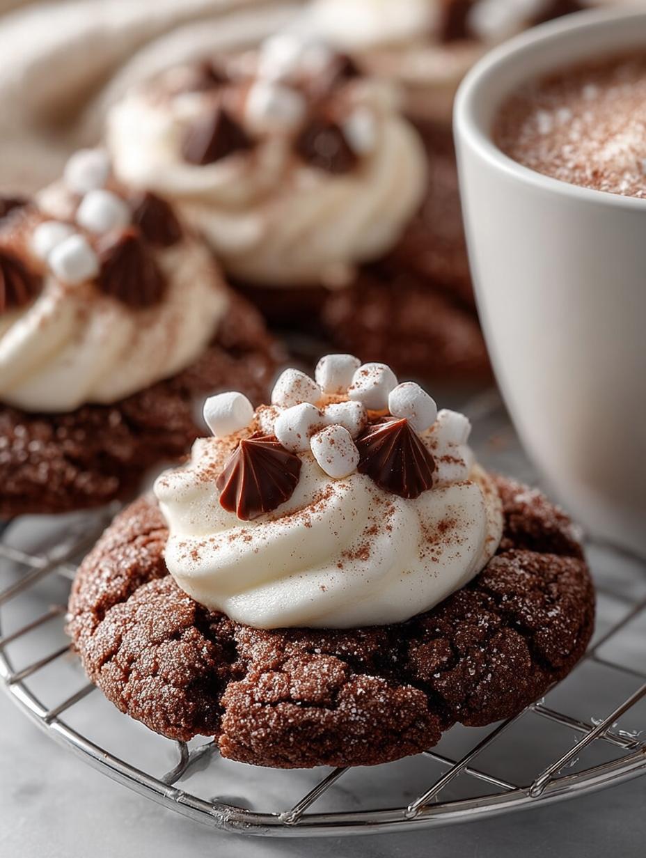 Hot Cocoa Cookie Blossoms: 24 Chocolatey Delights for Winter - Hot Cocoa Cookie Blossoms - main visual representation