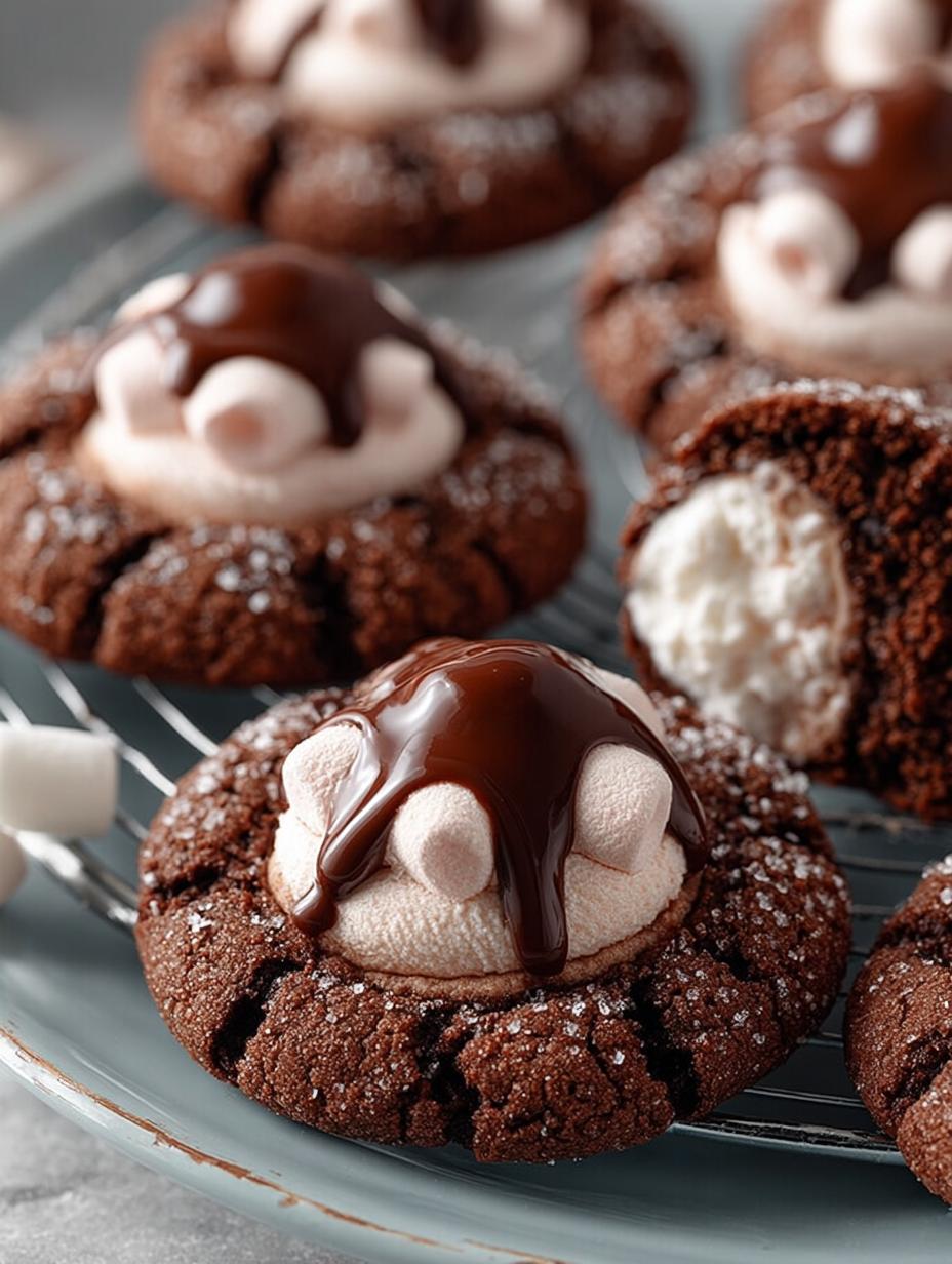 Hot Cocoa Cookie Blossoms: 24 Chocolatey Delights for Winter - Hot Cocoa Cookie Blossoms - additional detail