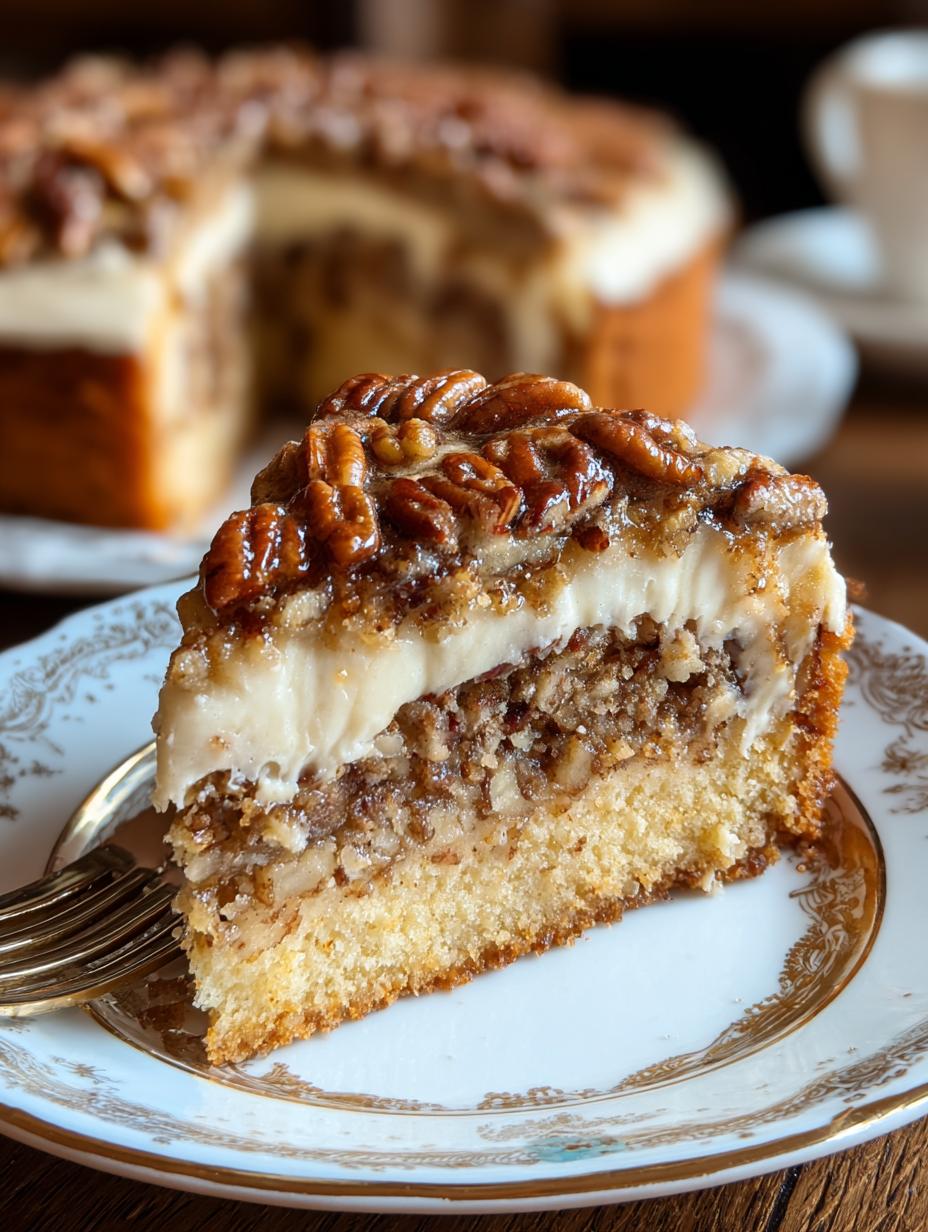 Irresistible Gooey Butter Pecan cake base with pecans