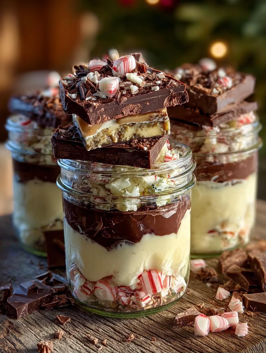 Layered Holiday Bark Jars: 8 Festive Treats to Gift - Layered Holiday Bark Jars - additional detail