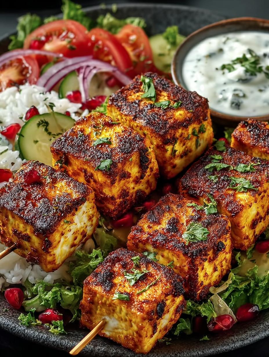 Ultimate Middle Eastern Tofu Kebabs with Spices - Middle Eastern Tofu Kebabs - main visual representation