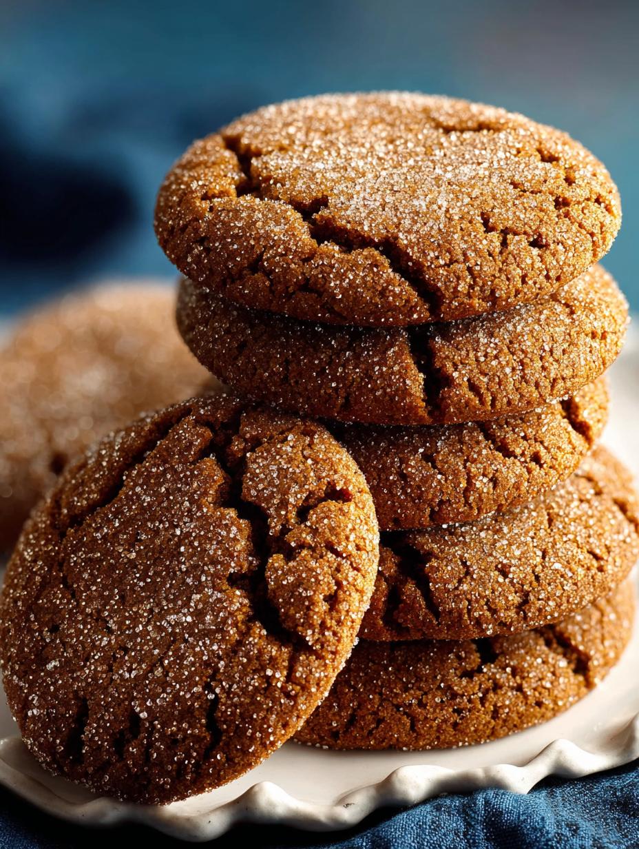 Molasses Cookies with Crinkly