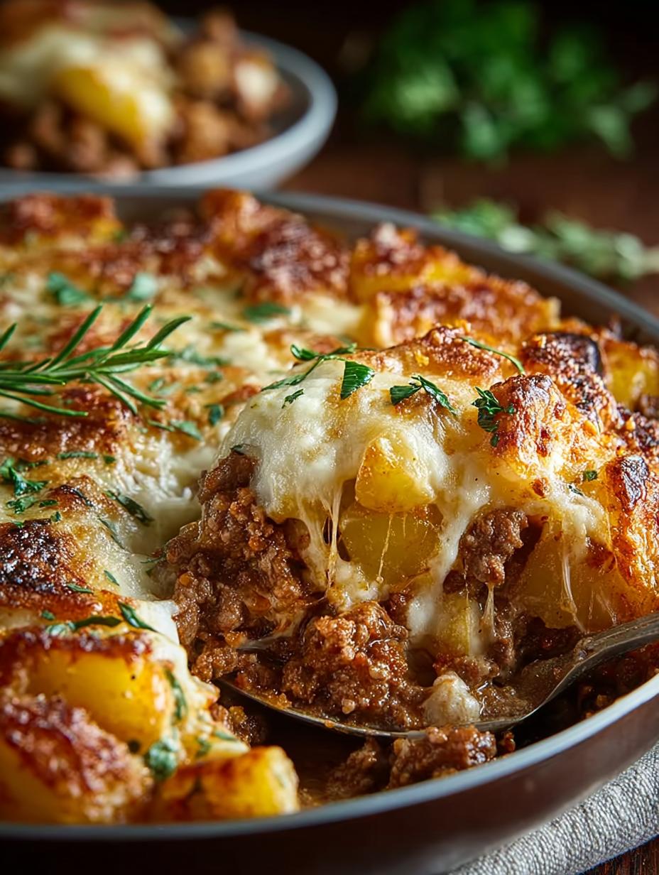 One Pan Cheesy Meat: 5-Star Comfort Food Recipe - One Pan Cheesy Meat - main visual representation