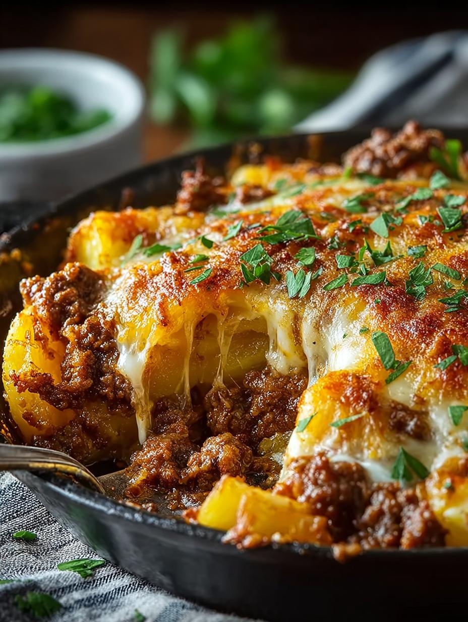 One Pan Cheesy Meat