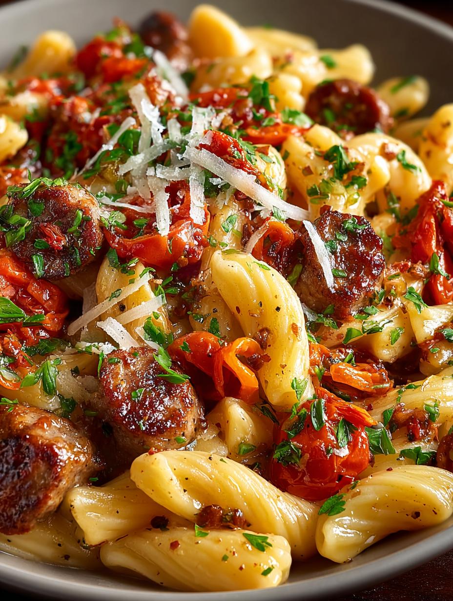 One Pan Sausage Pasta