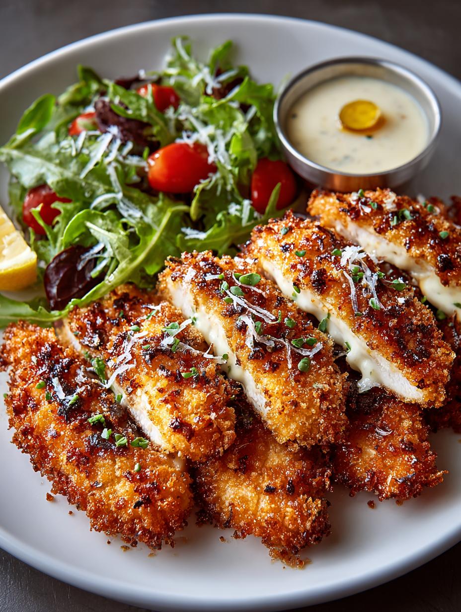 Parmesan Crusted Chicken Tenders with Creamy Lemon Sauce - Parmesan Crusted Chicken Tenders - additional detail