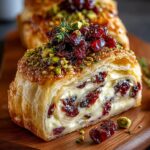 Pistachio Cranberry Brie Swirl