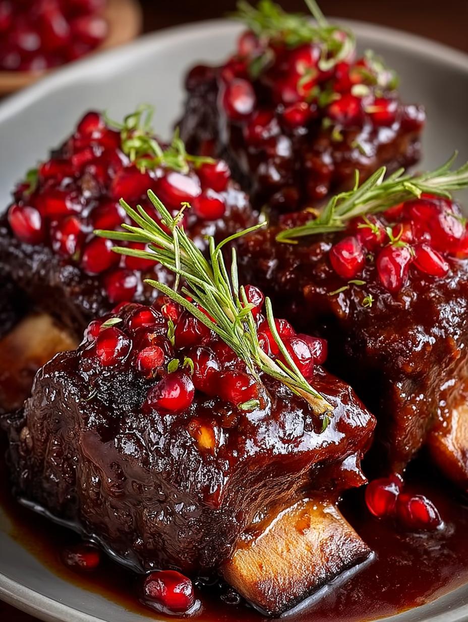 Pomegranate Braised Short Ribs: A Gourmet Delight - Pomegranate Braised Short Ribs - main visual representation