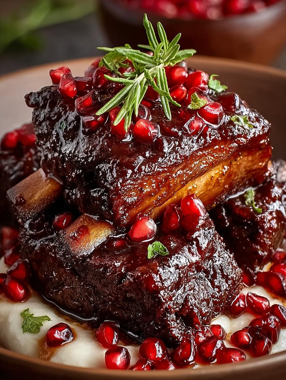 Pomegranate Braised Short Ribs
