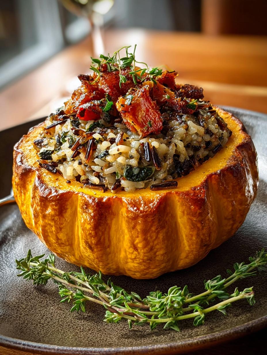 Pumpkin Stuffed Wild Rice: A Hearty Delight for Fall 4 Pumpkin Stuffed Wild Rice: A Hearty Delight for Fall - Pumpkin Stuffed Wild Rice - main visual representation