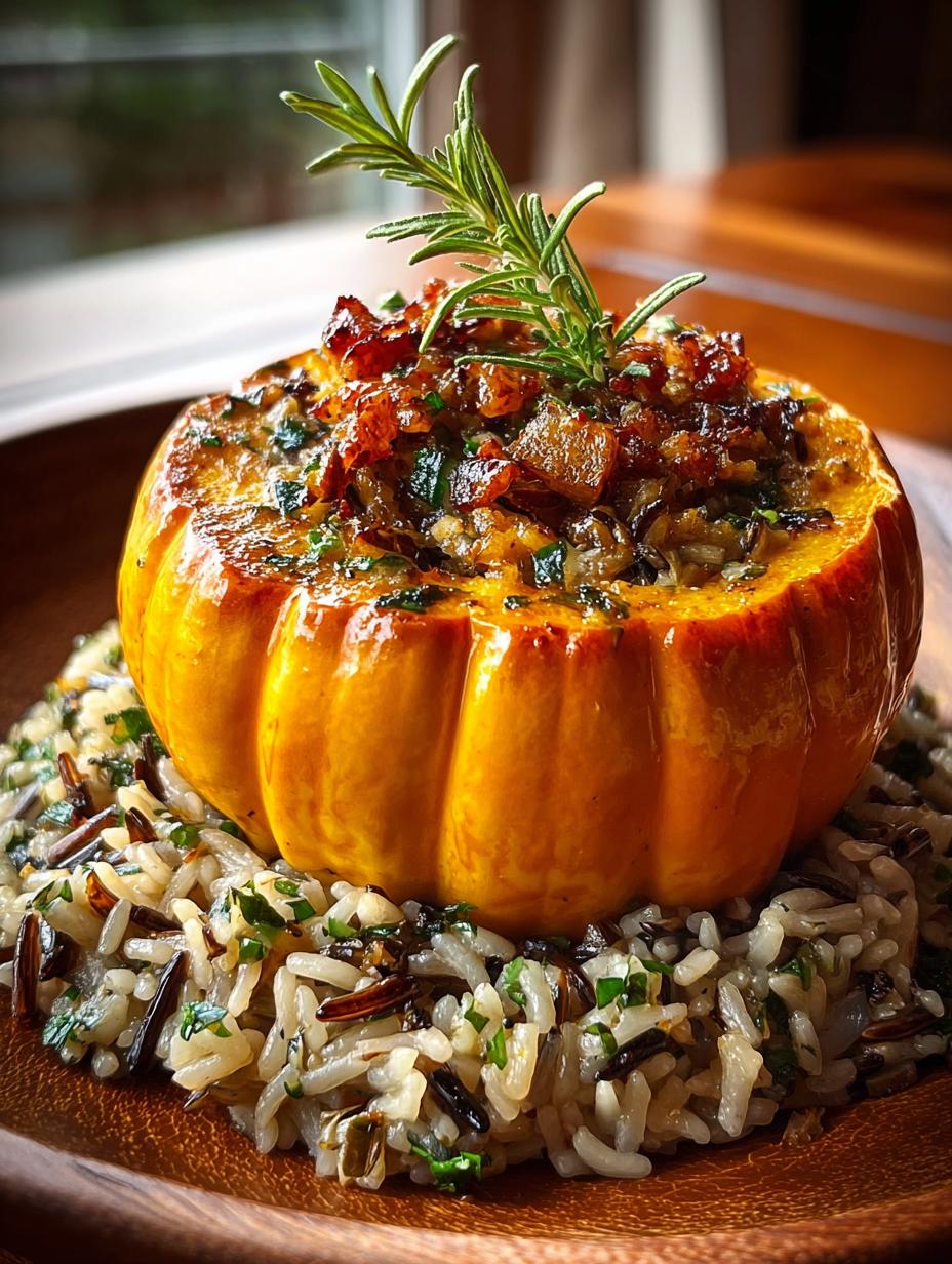 Pumpkin Stuffed Wild Rice: A Hearty Delight for Fall 5 Pumpkin Stuffed Wild Rice: A Hearty Delight for Fall - Pumpkin Stuffed Wild Rice - additional detail