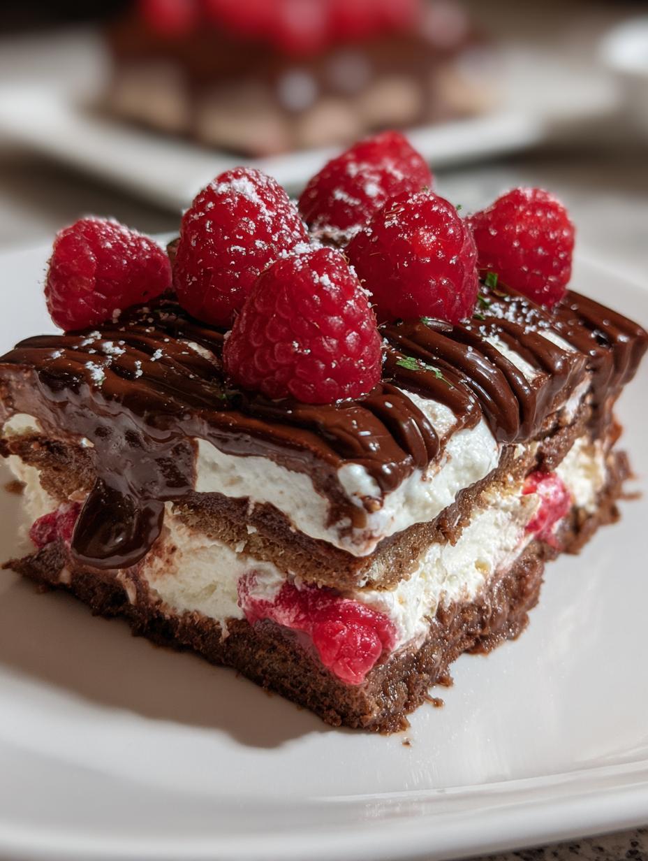 Raspberry Chocolate Lasagna: 1 Heavenly Dessert - Raspberry Chocolate Lasagna - main visual representation