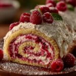 Raspberry Swirl Christmas Roll