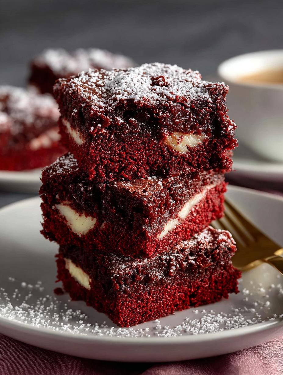 Red Velvet Brownies with
