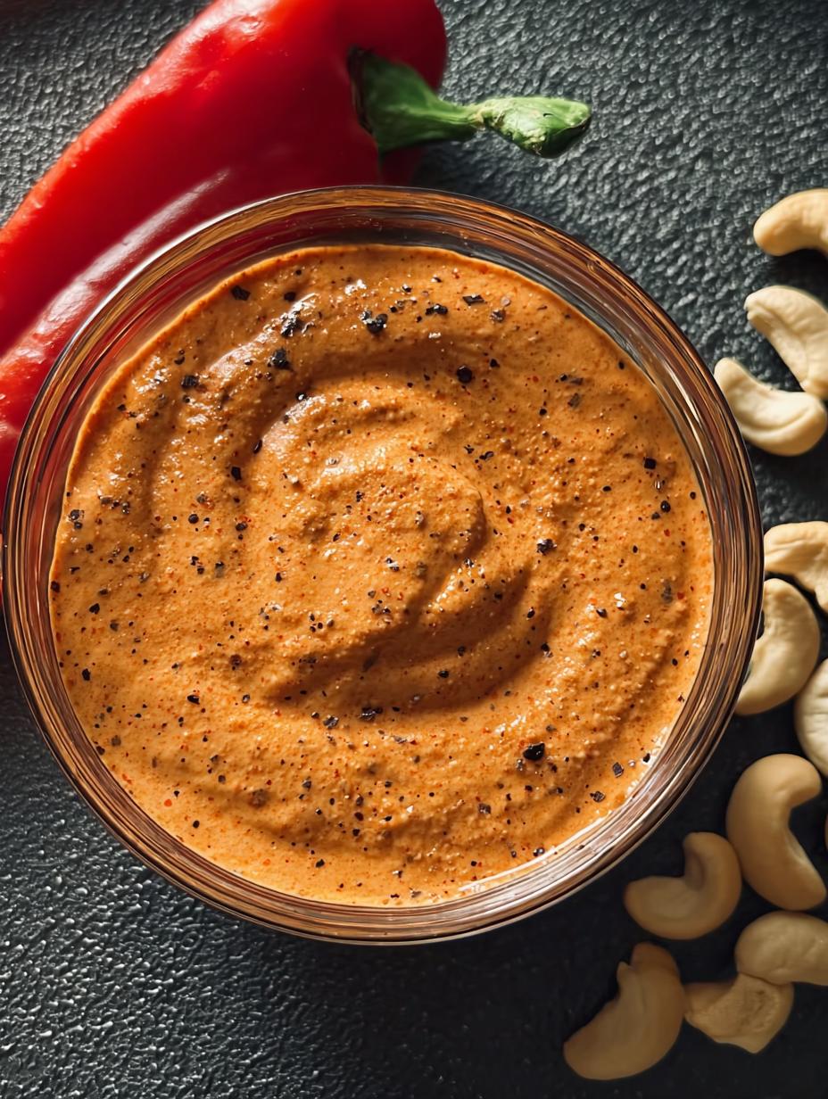 Glorious Roasted Red Pepper Cashew Dip Recipe - Roasted Red Pepper Cashew - additional detail