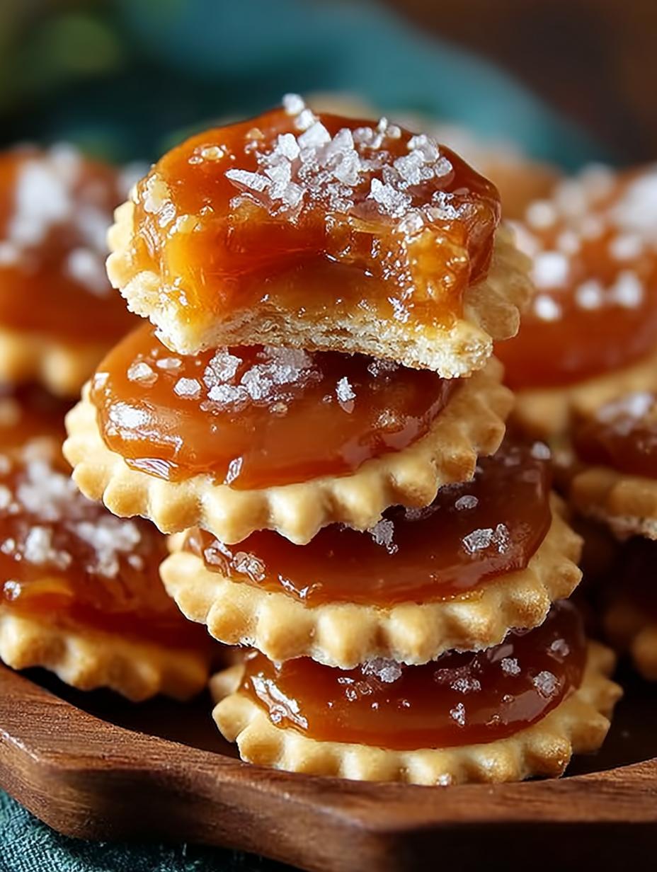Delicious Salted Caramel Cracker Bites to Savor - Salted Caramel Cracker Bites - main visual representation