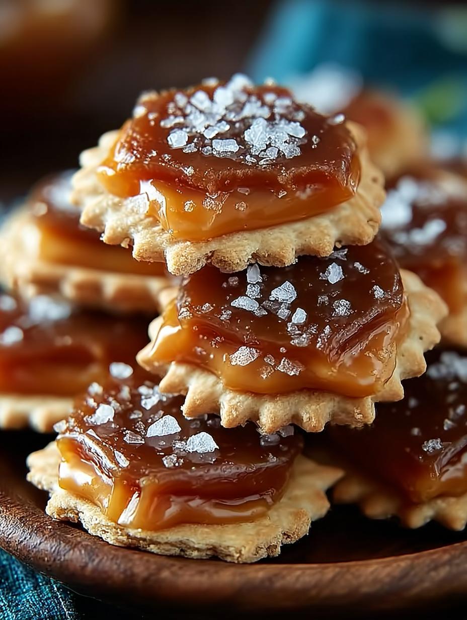 Salted Caramel Cracker Bites