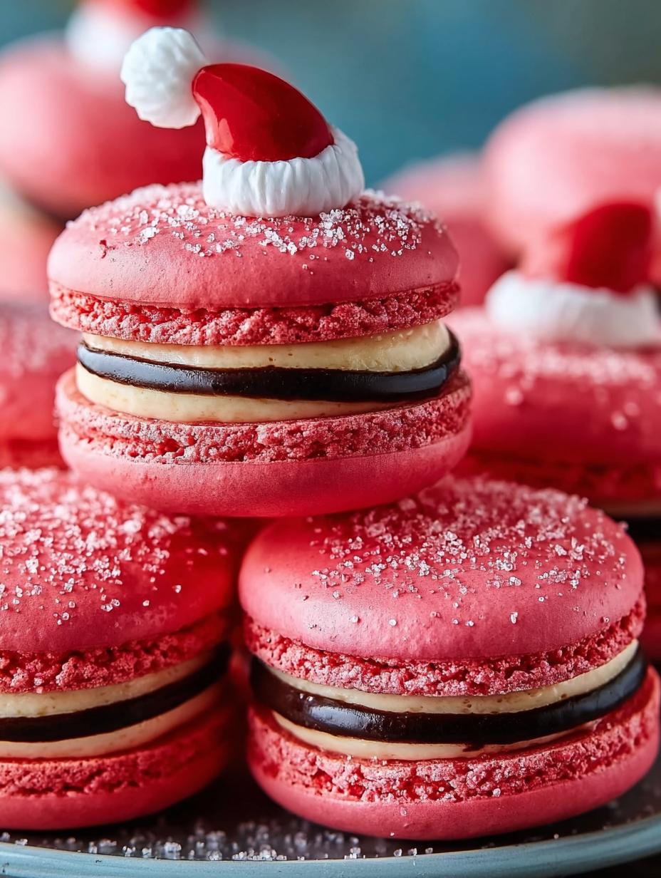 Delicious Santa Claus Macarons for Festive Celebrations - Santa Claus Macarons - main visual representation