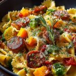 Sausage Pasta with Brussels