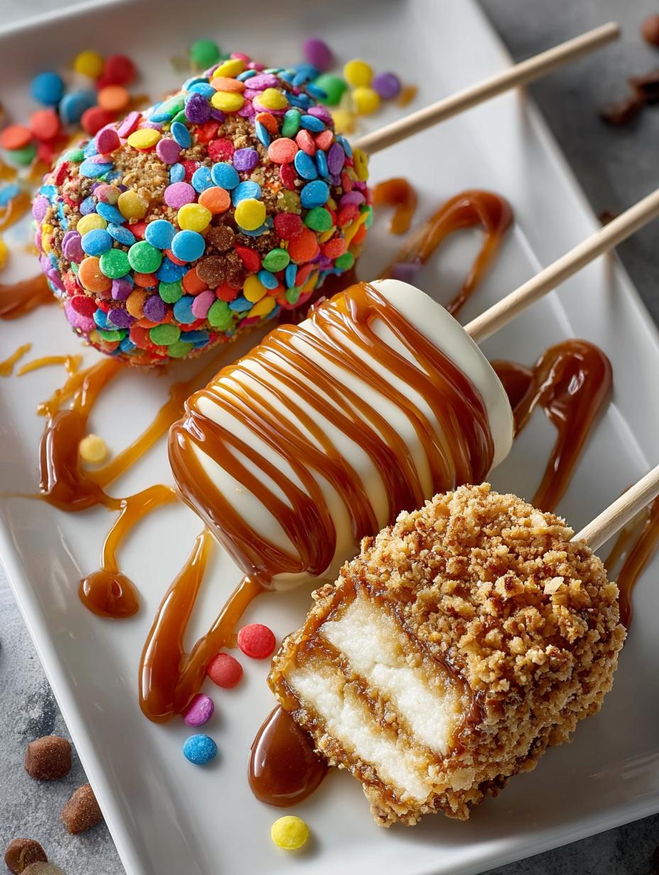 Sliced Caramel Apple Pops