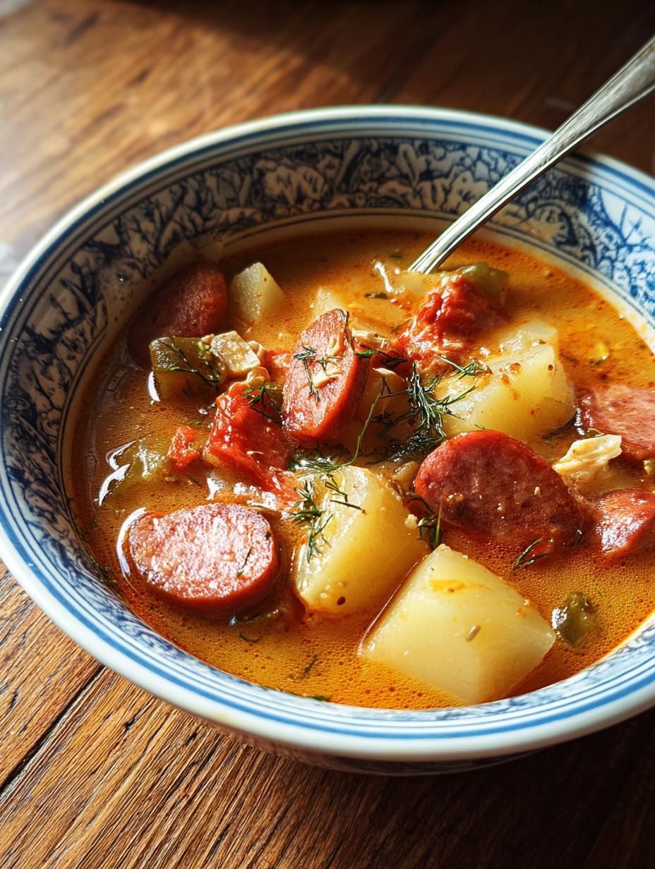 Spanish Potato Soup Chorizo