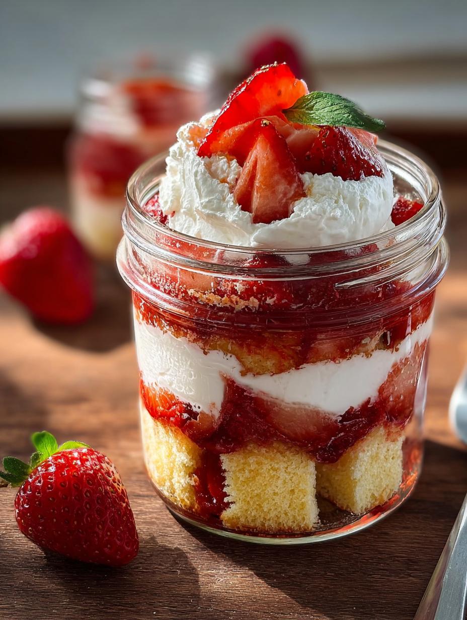 Amazing Strawberry Shortcake Trifle Jar Bliss - Strawberry Shortcake Trifle Jar - additional detail