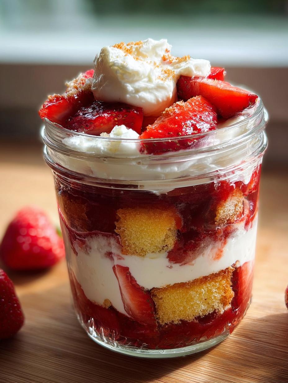 Amazing Strawberry Shortcake Trifle Jar Bliss - Strawberry Shortcake Trifle Jar - additional detail