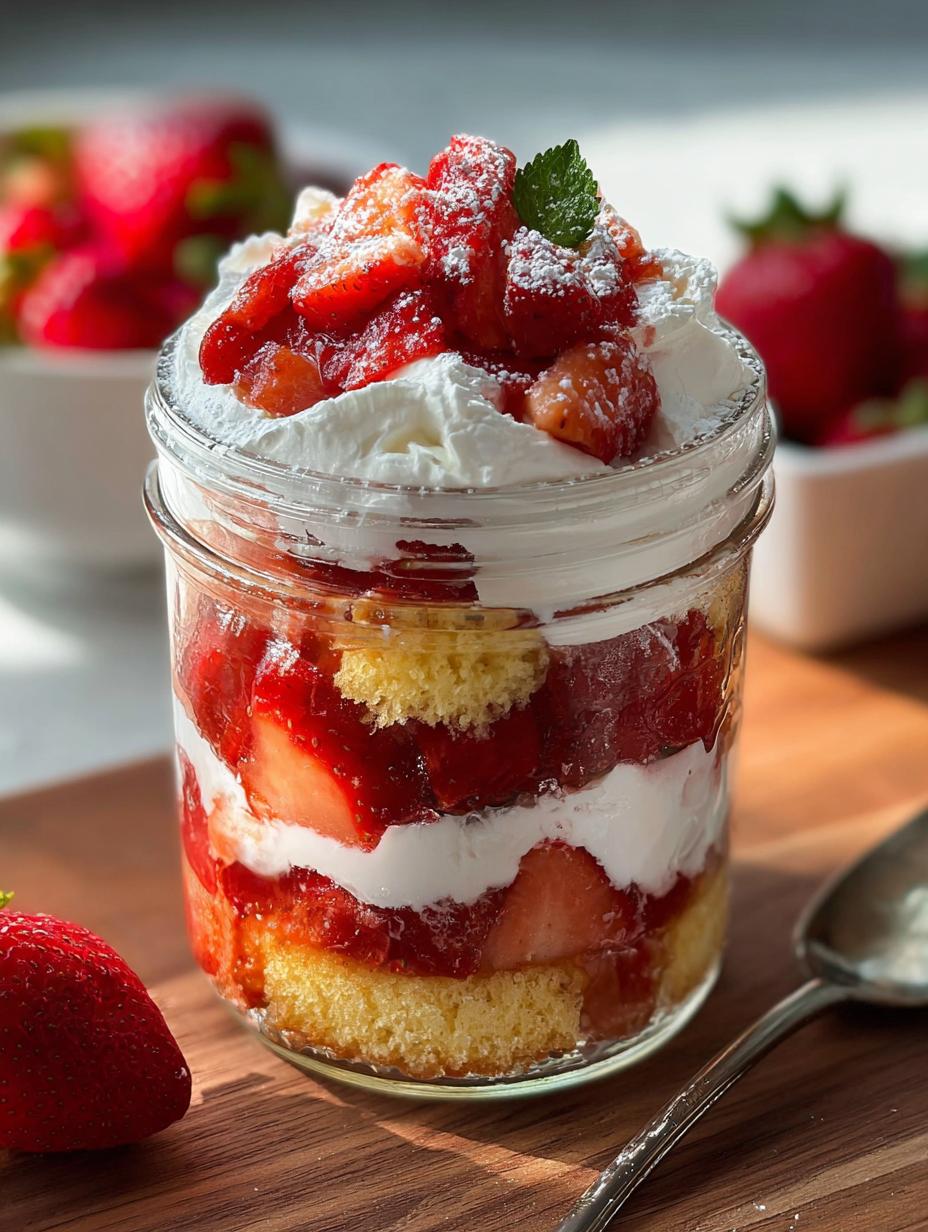 Strawberry Shortcake Trifle Jar