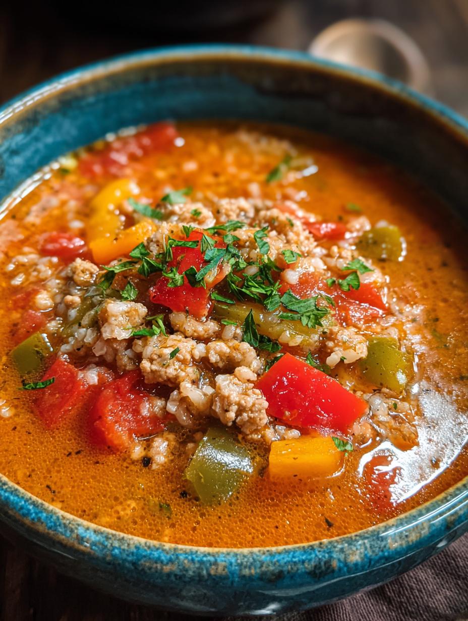 Amazing Stuffed Bell Pepper Soup Awaits - Stuffed Bell Pepper Soup - main visual representation