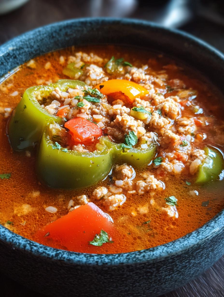 Amazing Stuffed Bell Pepper Soup Awaits - Stuffed Bell Pepper Soup - additional detail