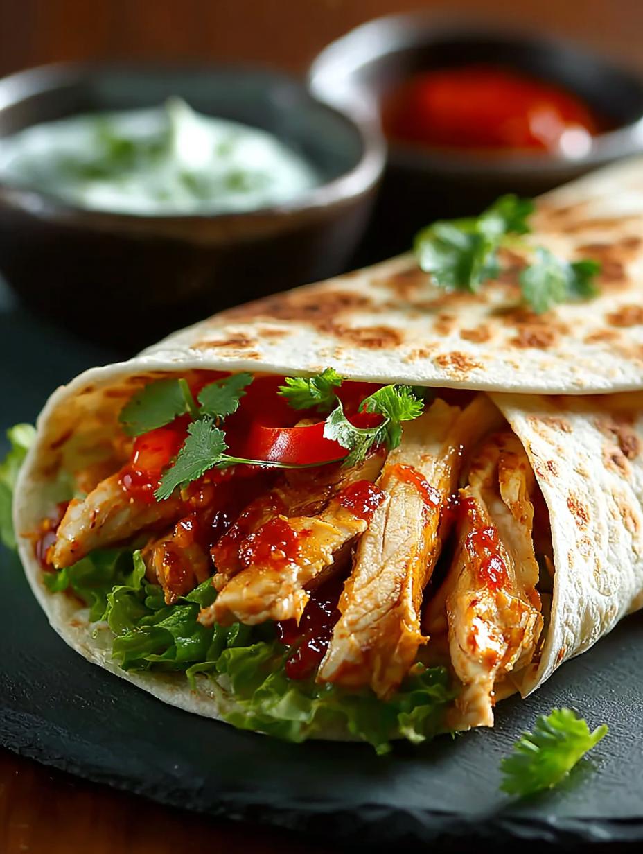 Mouthwatering Sweet Chilli Chicken Wrap Recipe - Sweet Chilli Chicken Wrap - main visual representation