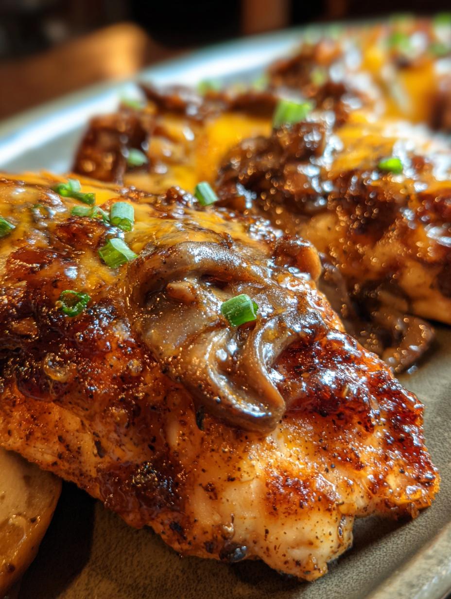 Amazing Texas Roadhouse Smothered Chicken Recipe - Chicken breasts topped with melted cheese and vegetables in a skillet
