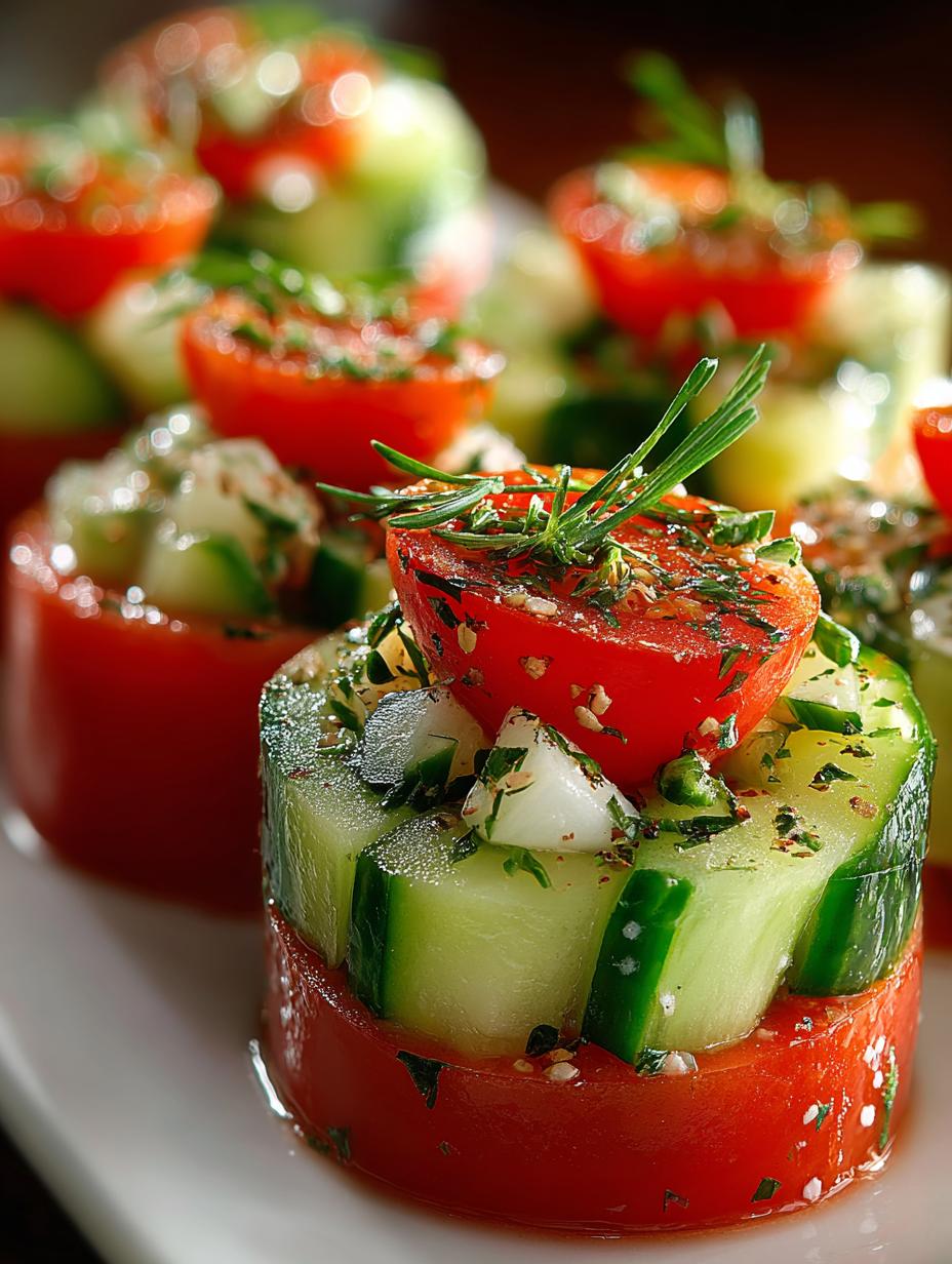 Delicious Tomato Cucumber Salad Cups for Summer Parties - Tomato Cucumber Salad Cups - additional detail