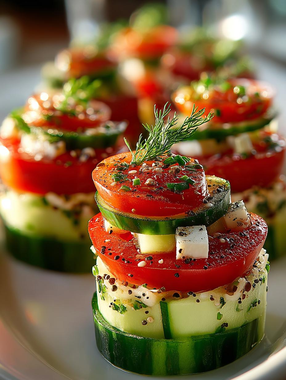 Tomato Cucumber Salad Cups