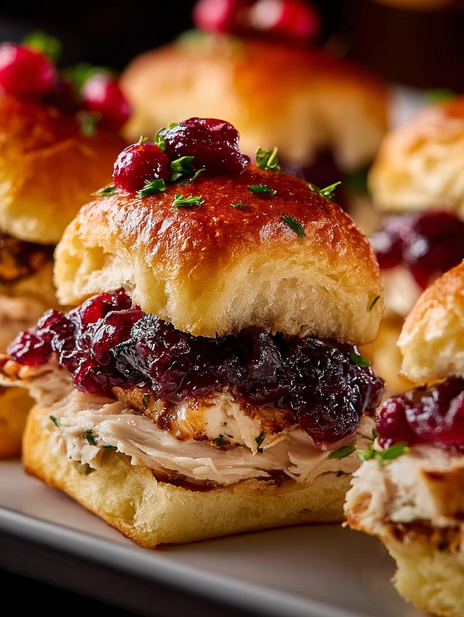 Turkey Cranberry Sliders: 12 Irresistible Festive Bites - Turkey Cranberry Sliders - main visual representation