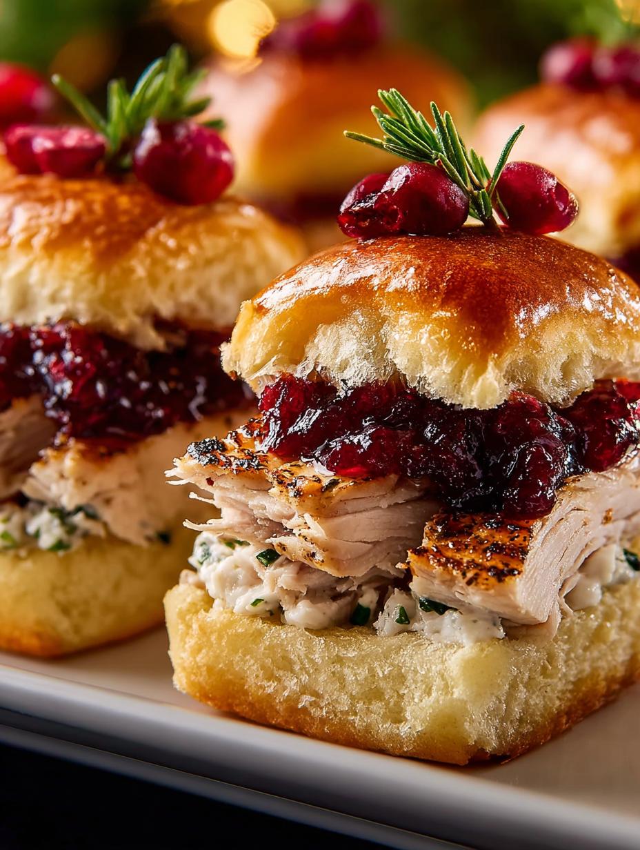 Turkey Cranberry Sliders: 12 Irresistible Festive Bites - Turkey Cranberry Sliders - additional detail