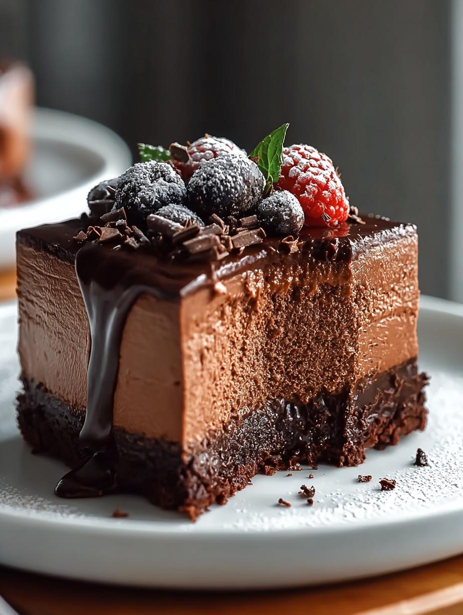 Vegan Chocolate Mousse Cake
