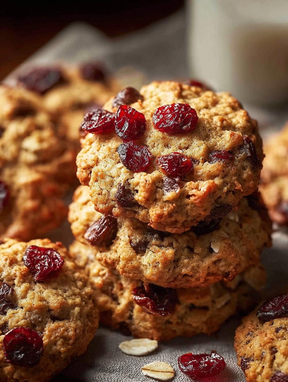 Vegan Oatmeal Cranberry Cookies