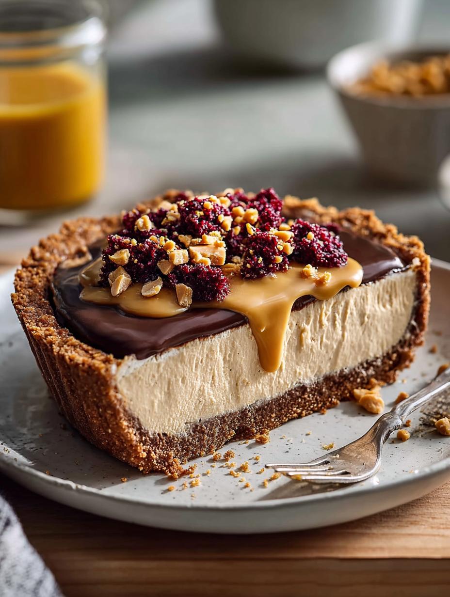 Decadent Vegan Peanut Butter Pie with Jam to Indulge - Vegan Peanut Butter Pie - additional detail