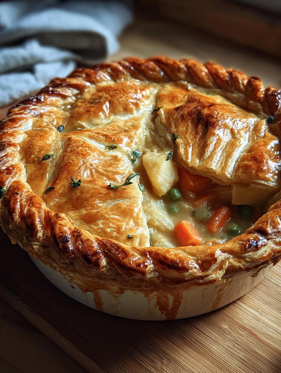 Vegetable Pot Pie Flaky