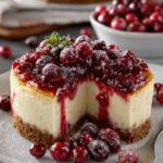 White Chocolate Cranberry Cheesecake