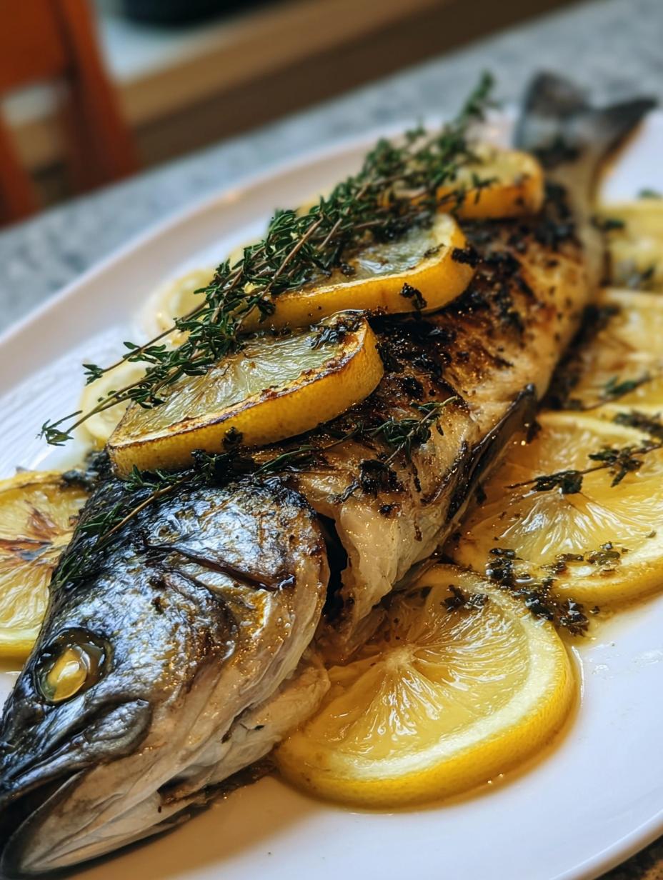Whole Roasted Branzino Lemon